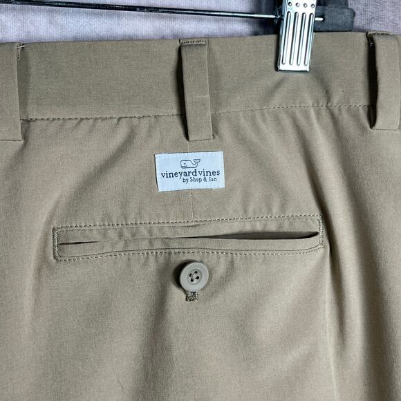Vineyard Vines Performance Shorts Mens 40 Tan Khakis Chino Outdoor Casual Preppy - Picture 5 of 8